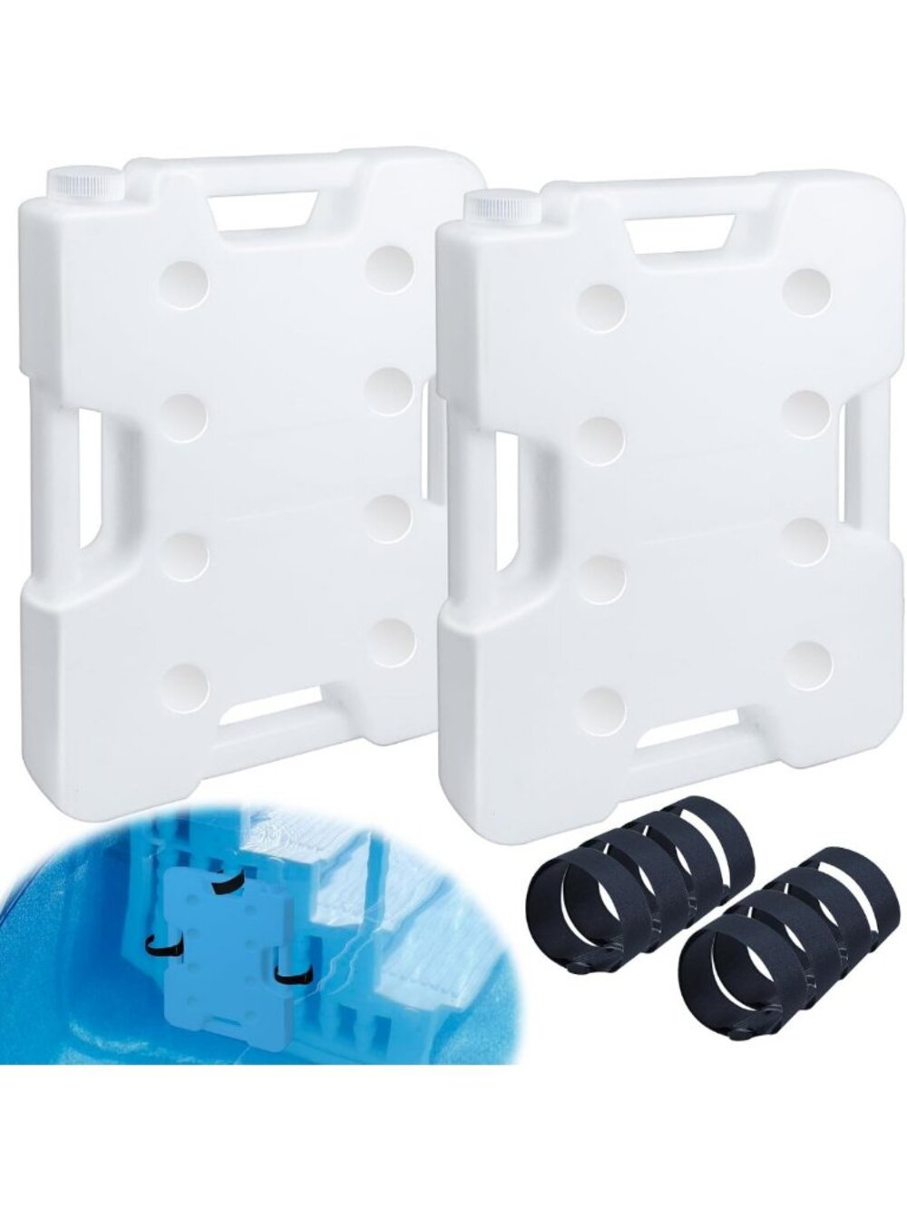 2 Pack Heavy Duty Pool Ladder Weights - 52lbs Plastic for Above Ground Pools
